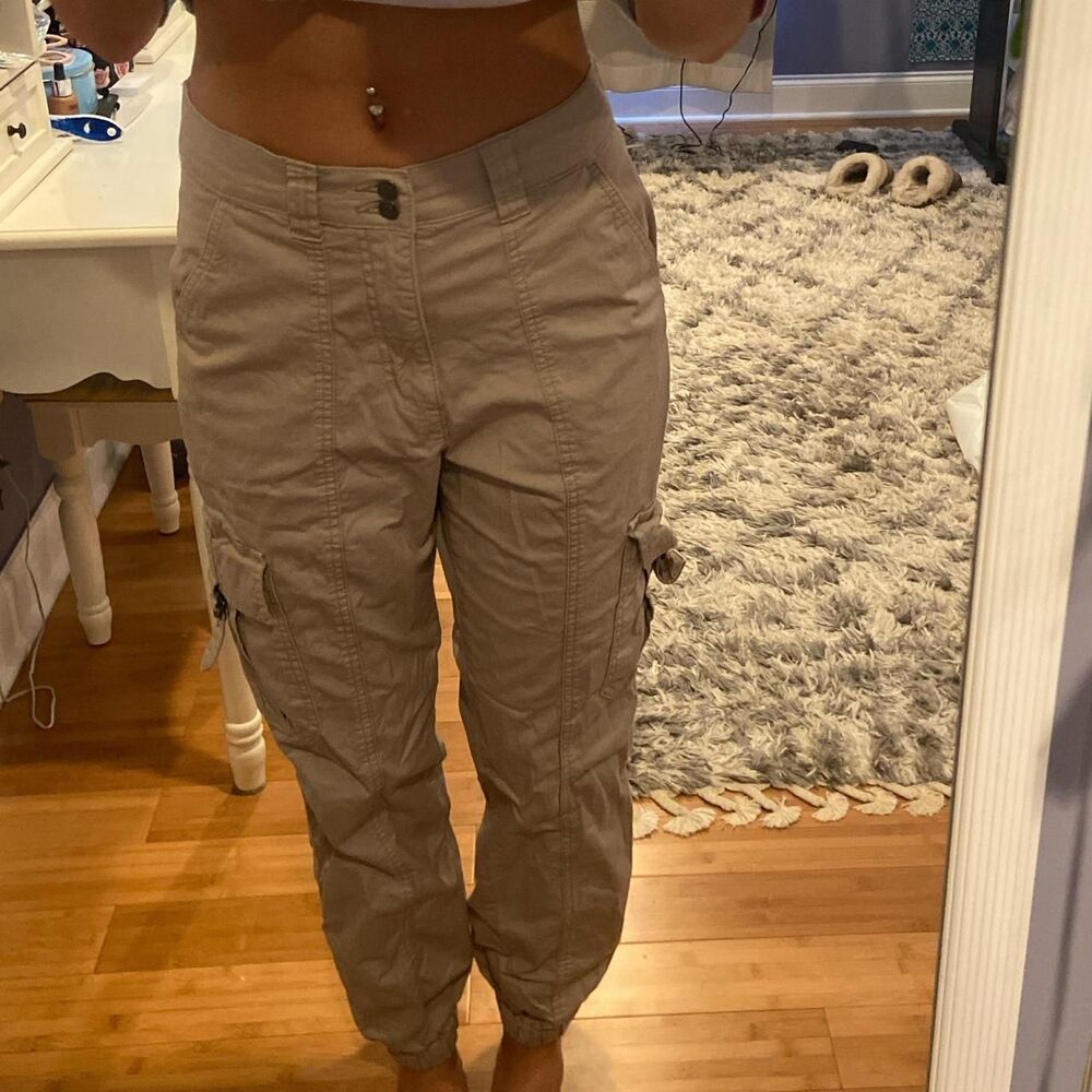 Garage Women's Tan and Cream Trousers